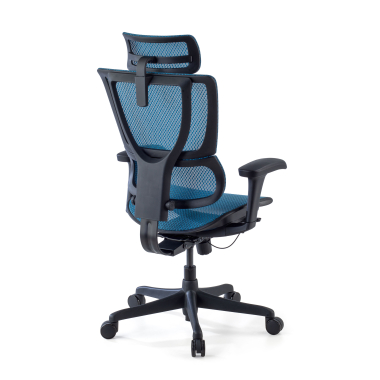 silla ergonomica azul silla oficina malla brazos regulables 3d soporte lumbar reposacabezas 7