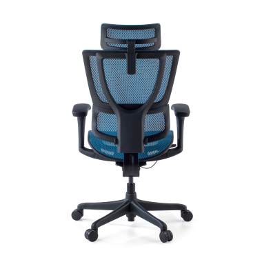 silla ergonomica azul silla oficina malla brazos regulables 3d soporte lumbar reposacabezas 8