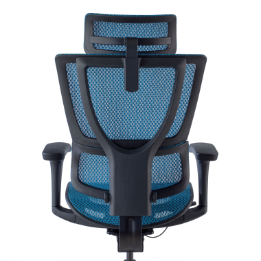 silla ergonomica azul silla oficina malla brazos regulables 3d soporte lumbar reposacabezas 3