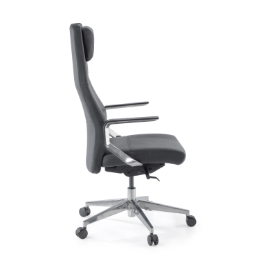sillon de oficina negro weimar piel natural brazos tapizados 7