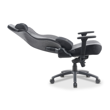silla gaming gris forge tela brazos regulables 3d cojin lumbar y cervical reposacabezas 5