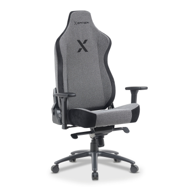 silla gaming gris forge tela brazos regulables 3d cojin lumbar y cervical reposacabezas 1