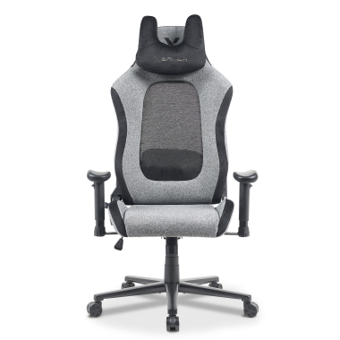 silla gaming gris vital tela brazos moviles cojin reposacabezas reposacabezas 3