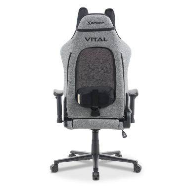 silla gaming gris vital tela brazos moviles cojin reposacabezas reposacabezas 11
