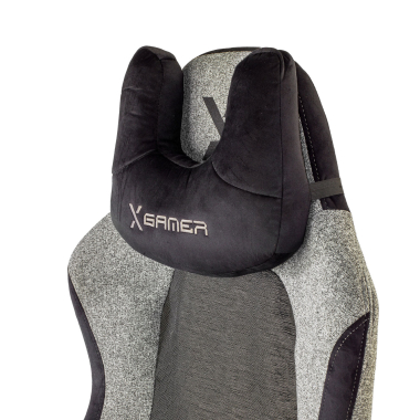 silla gaming gris vital tela brazos moviles cojin reposacabezas reposacabezas 8