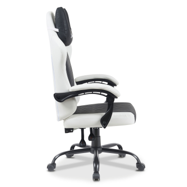 silla gaming blanco negro titan piel sintetica brazos abatibles cojin reposacabezas reposacabezas 6