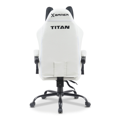 silla gaming blanco negro titan piel sintetica brazos abatibles cojin reposacabezas reposacabezas 7