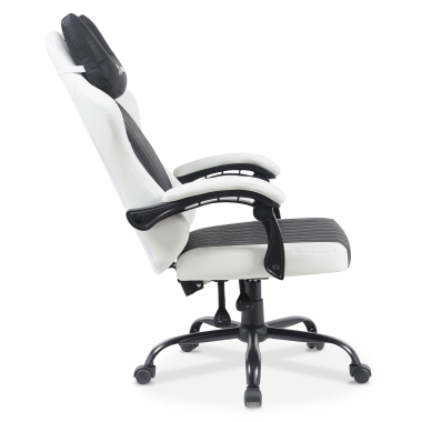 silla gaming blanco negro titan piel sintetica brazos abatibles cojin reposacabezas reposacabezas 8