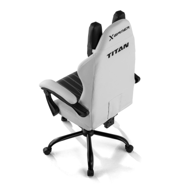 silla gaming blanco negro titan piel sintetica brazos abatibles cojin reposacabezas reposacabezas 12