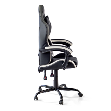 silla gaming blanco negro mist piel sintetica brazos abatibles cojin reposacabezas reposacabezas 8