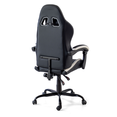 silla gaming blanco negro mist piel sintetica brazos abatibles cojin reposacabezas reposacabezas 11