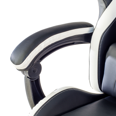silla gaming blanco negro mist piel sintetica brazos abatibles cojin reposacabezas reposacabezas 6