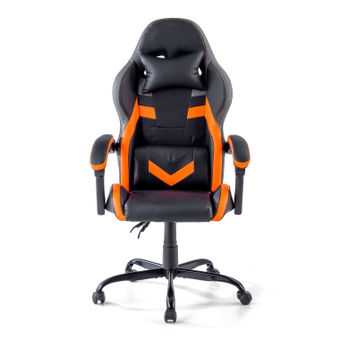 silla gaming naranja mist piel sintetica brazos abatibles cojin reposacabezas reposacabezas 3