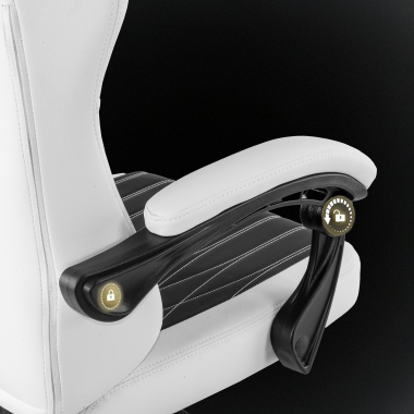 silla gaming blanco negro titan piel sintetica brazos abatibles cojin reposacabezas reposacabezas 5