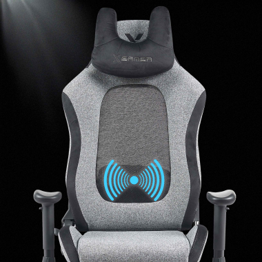 silla gaming gris vital tela brazos moviles cojin reposacabezas reposacabezas 6