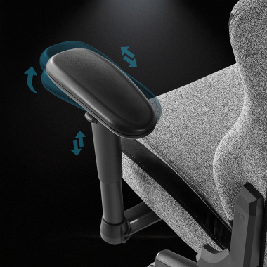 silla gaming gris vital tela brazos moviles cojin reposacabezas reposacabezas 4