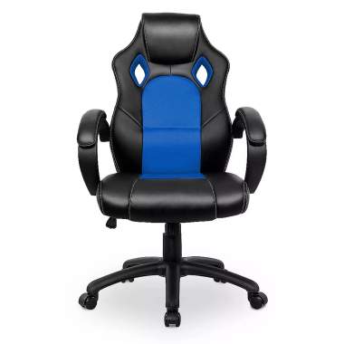 silla gaming azul racer piel sintetica brazos fijos 3