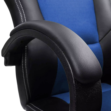 silla gaming azul racer piel sintetica brazos fijos 4