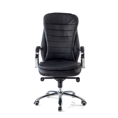 sillon de oficina negro atenas piel sintetica brazos tapizados 3