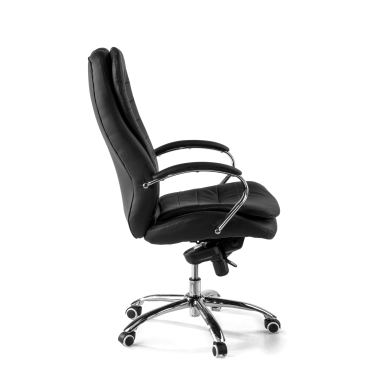sillon de oficina negro atenas piel sintetica brazos tapizados 7