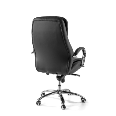 sillon de oficina negro atenas piel sintetica brazos tapizados 10