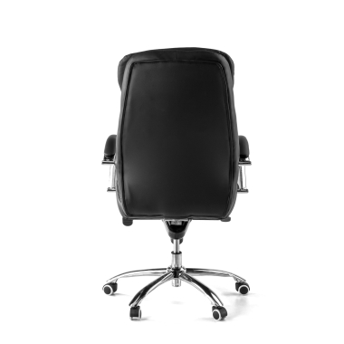 sillon de oficina negro atenas piel sintetica brazos tapizados 8
