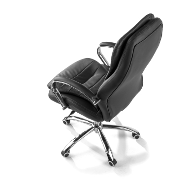 sillon de oficina negro atenas piel sintetica brazos tapizados 9