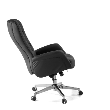 sillon de oficina negro ankara piel sintetica brazos tapizados 4