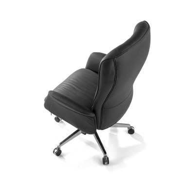 sillon de oficina negro ankara piel sintetica brazos tapizados 6