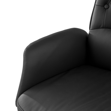 sillon de oficina negro ankara piel sintetica brazos tapizados 10