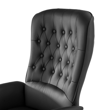 sillon de oficina negro ankara piel sintetica brazos tapizados 3