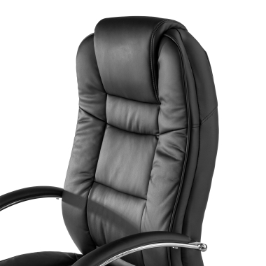 sillon de oficina negro adana piel sintetica brazos tapizados 4