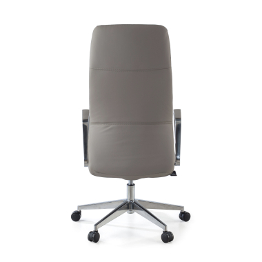 sillon de oficina gris respaldo alto piel sintetica brazos tapizados 10
