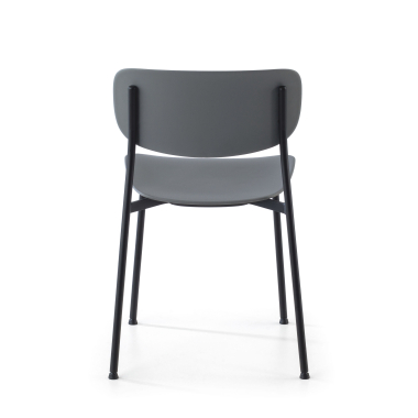silla confidente gris 4 patas plastico sin brazos 7