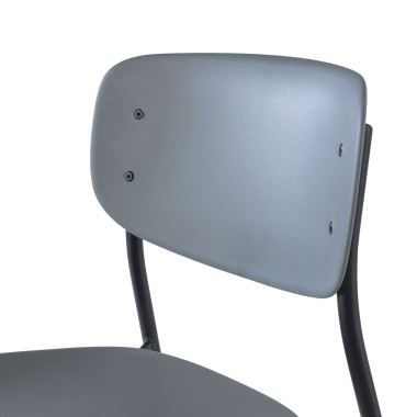 silla confidente gris 4 patas plastico sin brazos 5