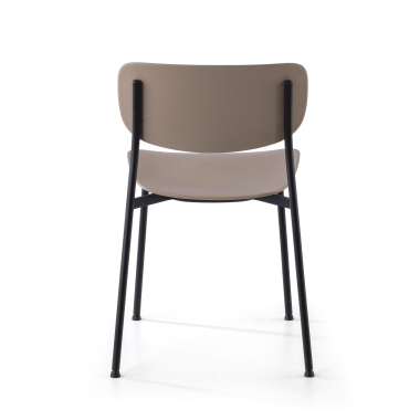 silla confidente beige 4 patas plastico sin brazos 8