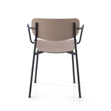 silla confidente beige con brazos plastico brazos fijos 9