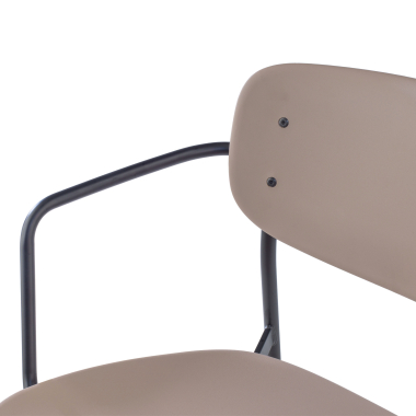 silla confidente beige con brazos plastico brazos fijos 4