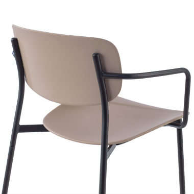 silla confidente beige con brazos plastico brazos fijos 5