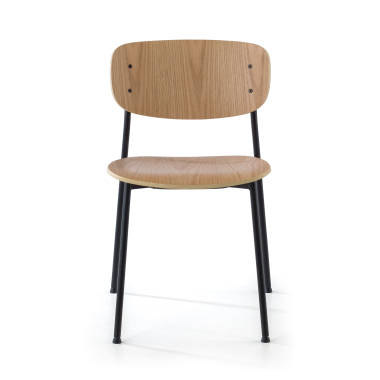 silla confidente natural 4 patas madera plastico sin brazos 3