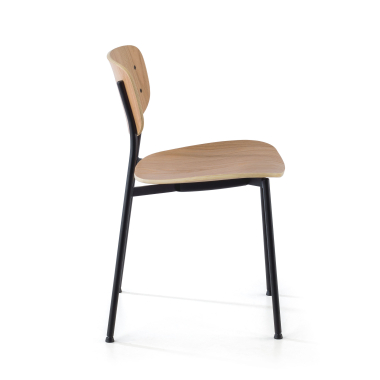 silla confidente natural 4 patas madera plastico sin brazos 6