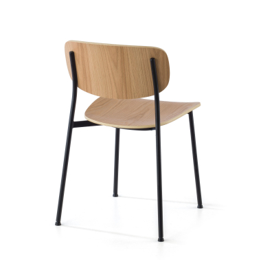 silla confidente natural 4 patas madera plastico sin brazos 9
