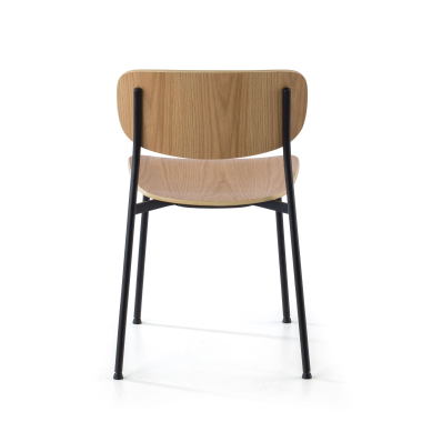 silla confidente natural 4 patas madera plastico sin brazos 7