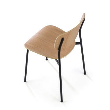 silla confidente natural 4 patas madera plastico sin brazos 8