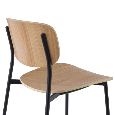 silla confidente natural 4 patas madera plastico sin brazos 5