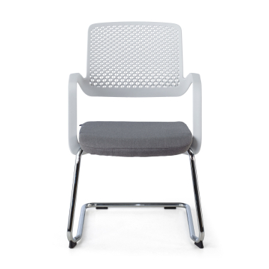 silla confidente blanco gris silla confidente tela brazos fijos 5