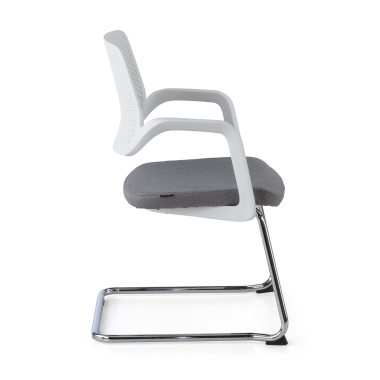 silla confidente blanco gris silla confidente tela brazos fijos 3