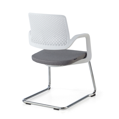 silla confidente blanco gris silla confidente tela brazos fijos 7