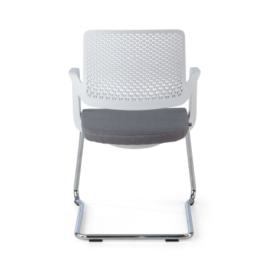 silla confidente blanco gris silla confidente tela brazos fijos 8