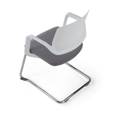 silla confidente blanco gris silla confidente tela brazos fijos 9